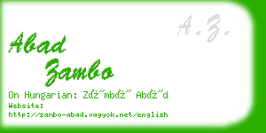 abad zambo business card